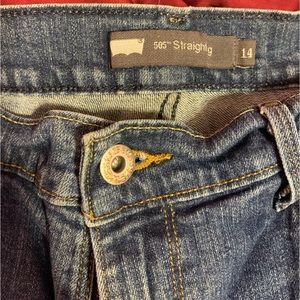 Vintage Levi's 505 Jeans Faded Black 1990s Regular Fit Straight Leg Denim